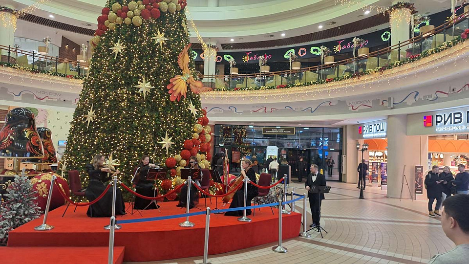 Выступление струнного квартета Калининградской областной филармонии в ТРЦ «Европа», 20 Декабря 2024г. — фото 2